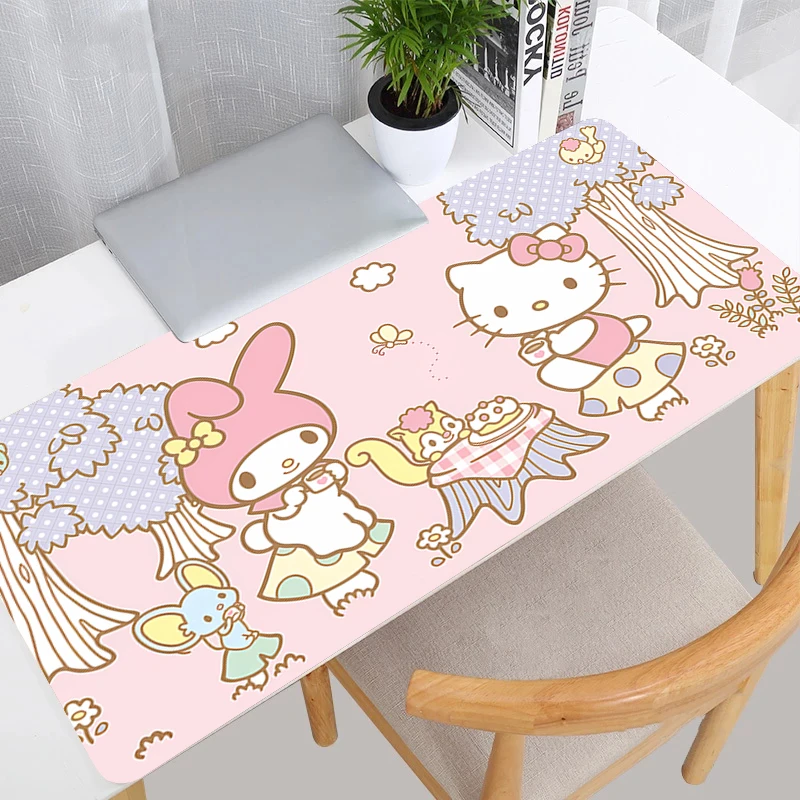 Mouse Pad My Melody E-sports Large XXL Gamer Gaming Accessories Speed Keyboard Rubber Lock Edge Desk Mat Office Laptop mousepad