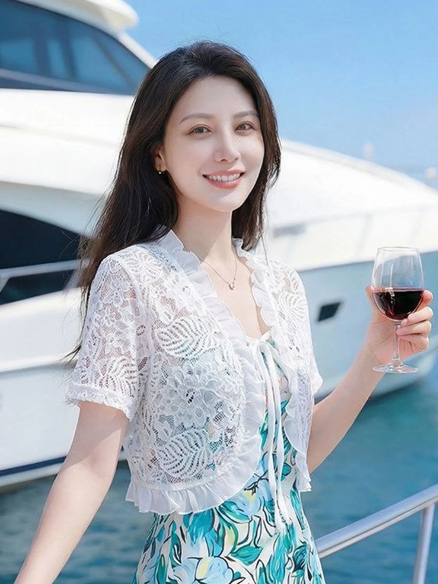

Sun Protection Short Lace Sleeve Open Cardigan Lightweight Summer New Style Versatile Shoulder Baring Shawl for Women Breatha...