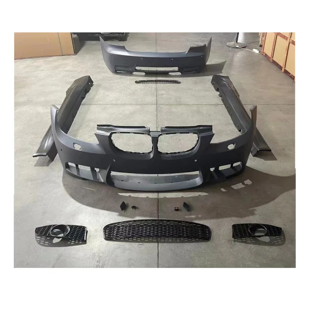 High quality car front rear bumper grille side skirt primer M3 body kit for For b mw E92 PRE