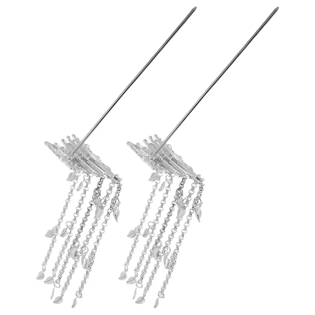 

2Pcs Vintage Peacock Hairpins with Chain Tassels Retro Hair Stick for Women Traditional Chinese Japanese Hairpins Long Hair