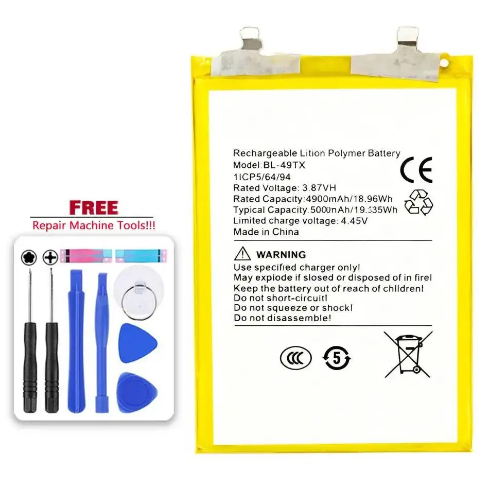 

BL-49TX Lightweight Mobile Phone Battery 5000Mah High Capacity For Infinix Note 30 5G 30I X6716