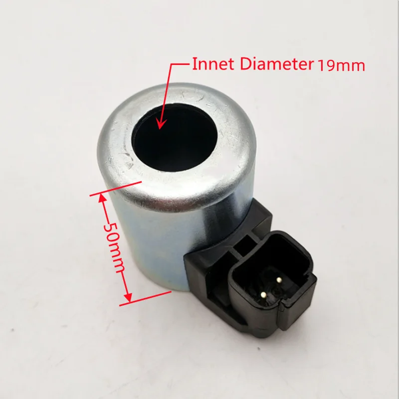 Detalle 1 de Electroválvula XUGONG SANY Excavator Accessories Solenoid Valve Coil Pilot Safety Lock Solenoid Valve Inner Diameter 19mm Height 50mm24v 12v Neumática