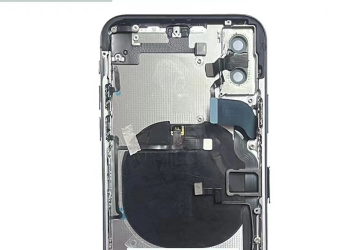 Imagem -02 - Full Assembly Habitação para Iphone Capa Traseira Bateria Médio Chassis Frame Porta Traseira Cabo Flex Reparação Novo xr x