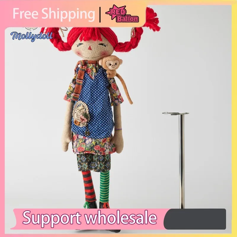 Mollydoll  Vintage Handcrafted Plush Doll  Adorable Collectible Figure  Perfect Birthday Gift for Girls  Cute Bag Keychain Charm