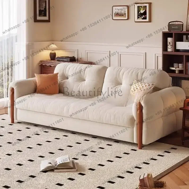 PG Minimalist White Living Room Sofas Classic Sleeper Puffs Sets Living Room Sofas Cloud Lazy Muebles Para Hogar Furniture