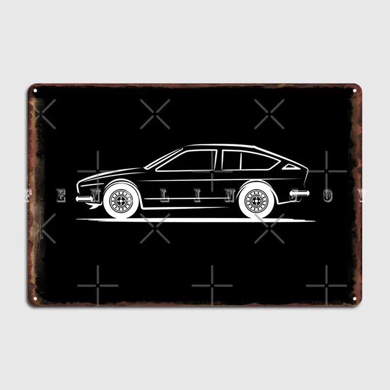 Alfa Romeo Alfasud White Metal Sign Cinema Kitchen Wall Decor Home Funny Tin Sign Posters