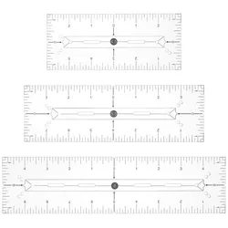 3Pcs 3 Sizes Acrylic Quilting Template Ruler, Pocket Pattern Template, Rectangle Template Quilt Supplies for Cutting Patterns