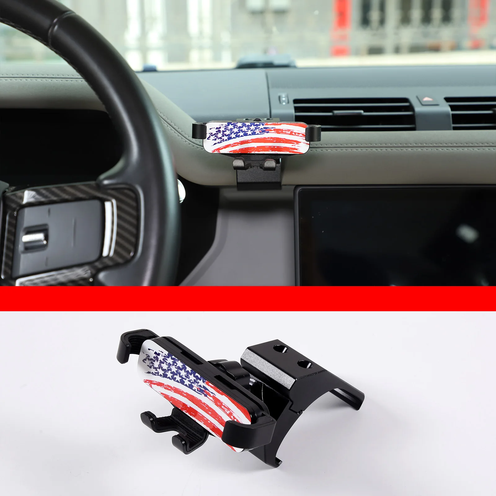 

For Land Rover Defender 110 2020-2022 aluminum alloy car center console phone holder car phone holder accessories