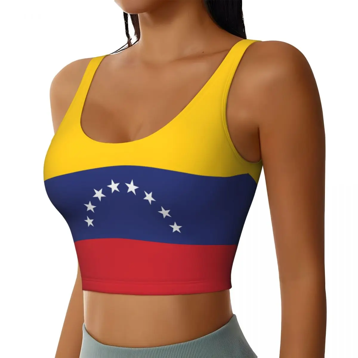 Women Sexy Sports Vest Venezuela Flag Female Streetwear Sport Lingerie Tee Crop Top