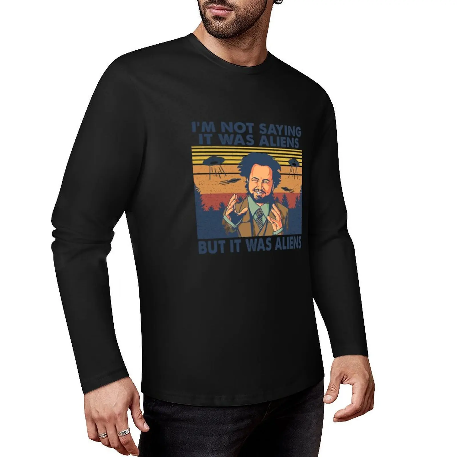 Giorgio Tsoukalos Aliens It Was Aliens Long T-Shirt man clothes customized t shirts hippie clothes t shirts for men pack