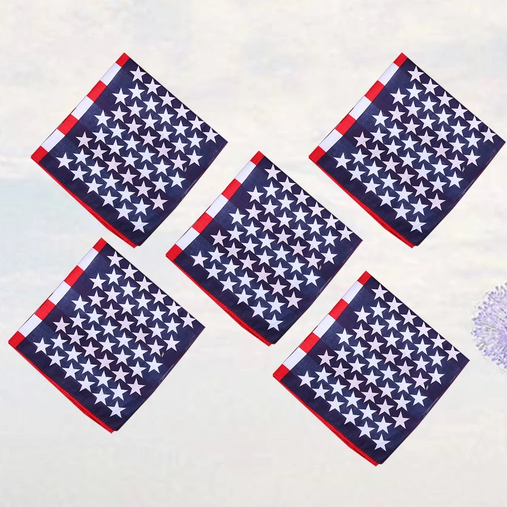 

5Pcs American Headscarf Soft Breathable Comfortable Printed Hair B Printed Hairb DIY Outdoor Headb Riding Scarf