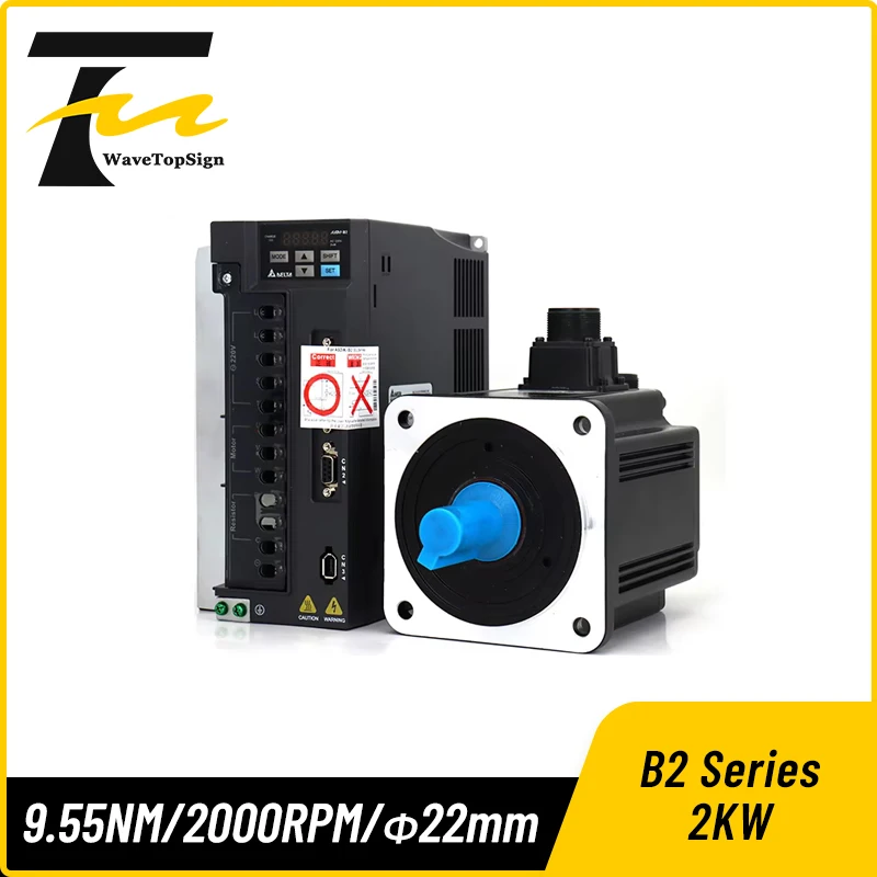 

Delta Servo Motor Kit 2KW ASD-B2-2023-B ECMA-E21320RS ECMA-E21320SS 9.55NM 2000rpm with 3m cable
