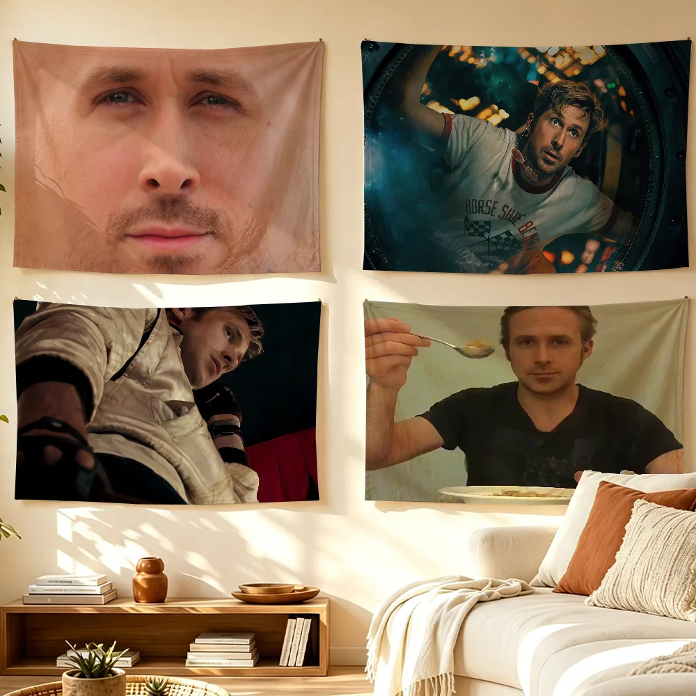 Actor Ryan Gosling Funny flag Room Decoration Wall Tapestry Hanging Aesthetic Bedrooms Advertising Banner