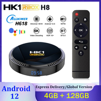 HK1 RBOX H8 Android 12.0  Smart TV BOX Allwinner H618 4G 128G 3D 6K 4K BT5.0 Wifi6 Quad Core Media Player Smart Set Top Box