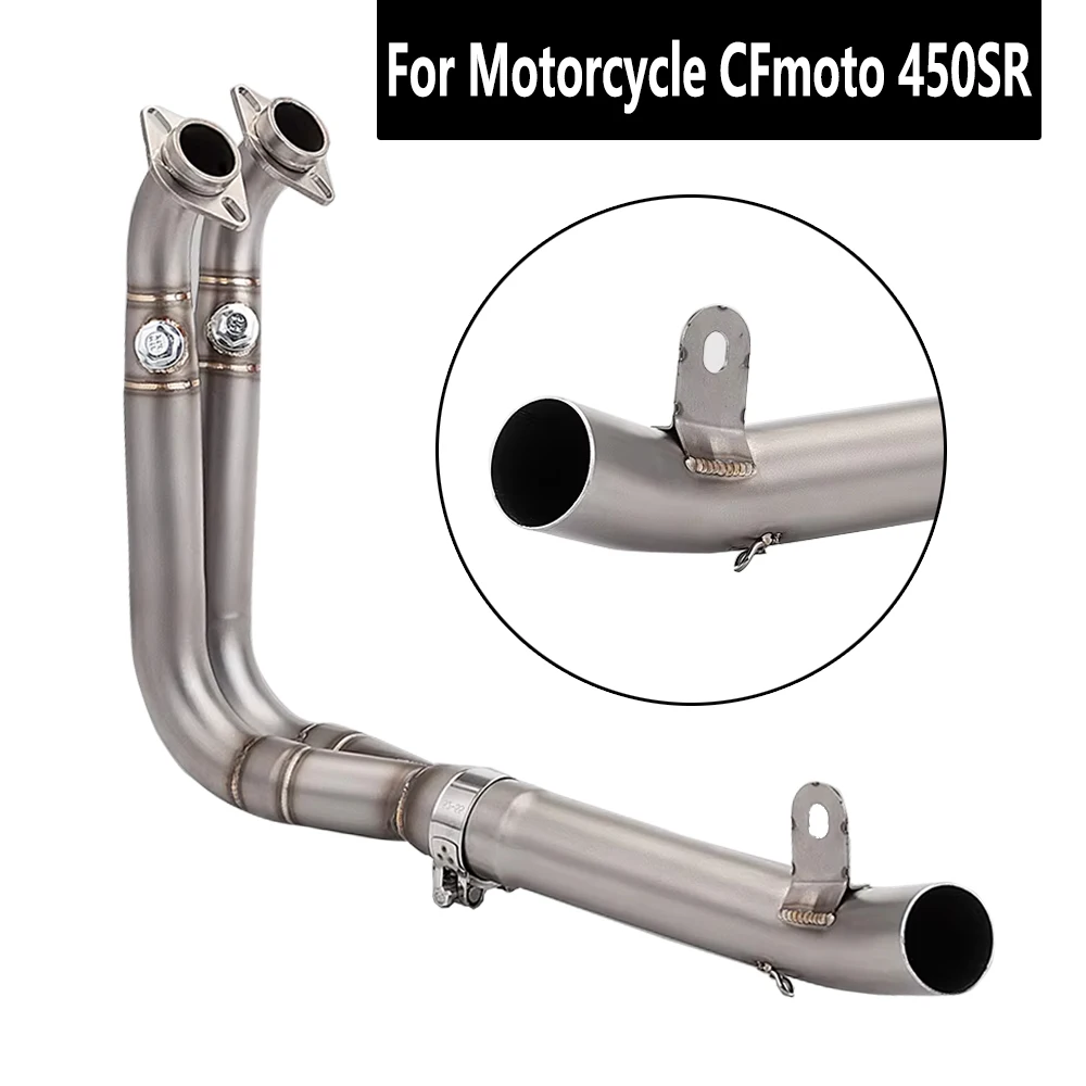 

high performance Exhaust Full System Escape Slip on Front Link Pipe Fits universal 51MM Muffler For Motorcycle CFmoto 450SR