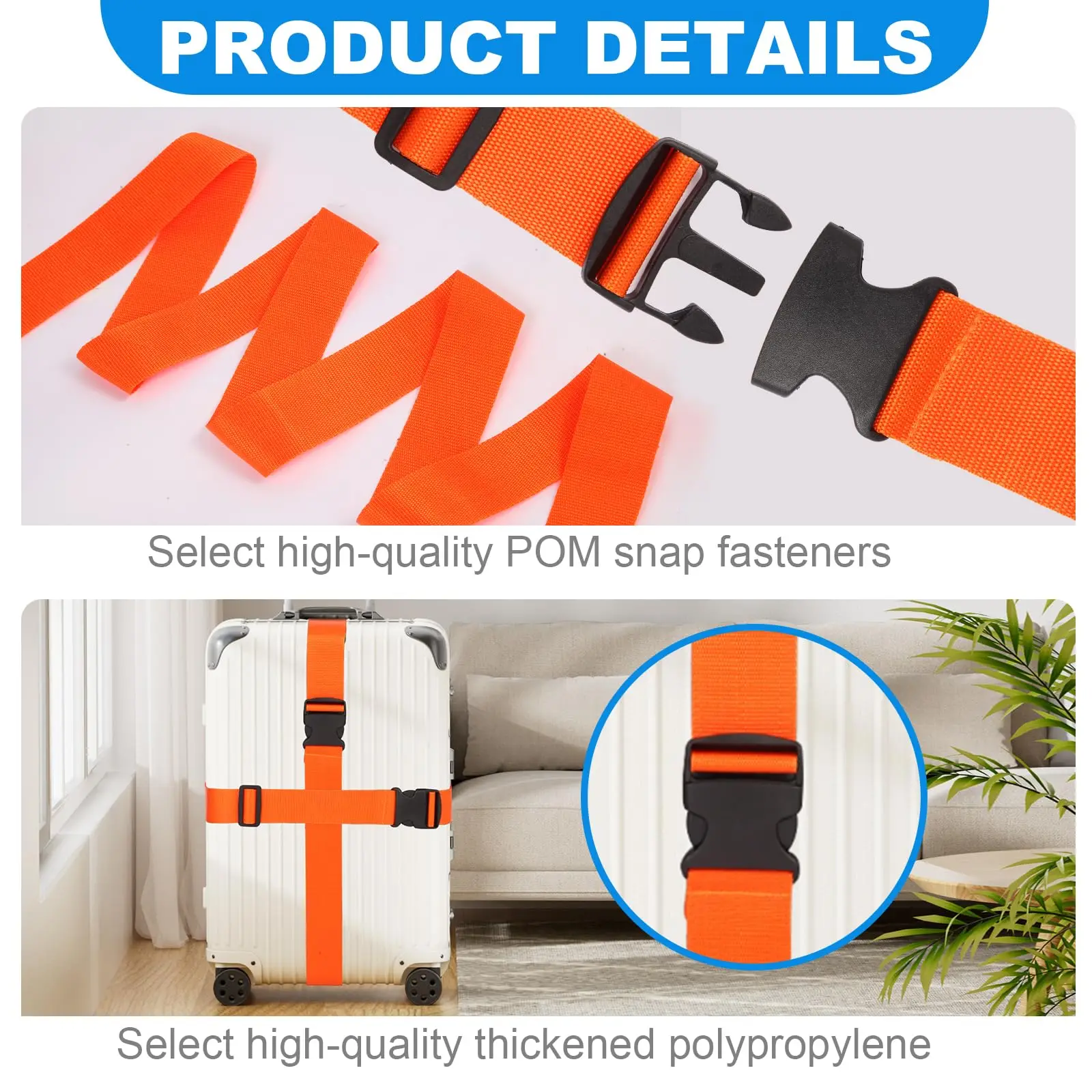 Luggage Strap Adjustable Travel Accessories One Word Suitcase Buckle Strap Baggage Packing Belt Travel Suitcase Accessories image 2