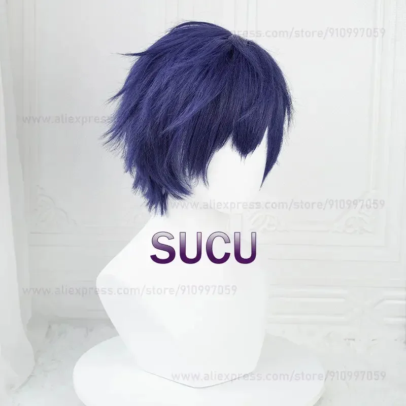 wiwiwi 123Anime ES Sazanami Jun Cosplay 30cm Short COS Wig Heat Resistant Synthetic Halloween Hair