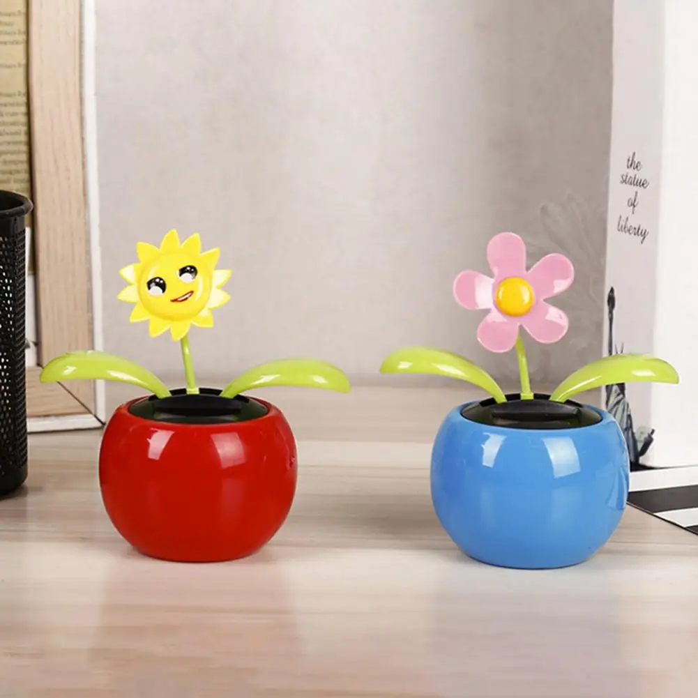 Swing Dancing Flower Solar Powered Automatic Swinging Sunflower Dancing Flower Office Desktop Figurine Home Decoration Ornament