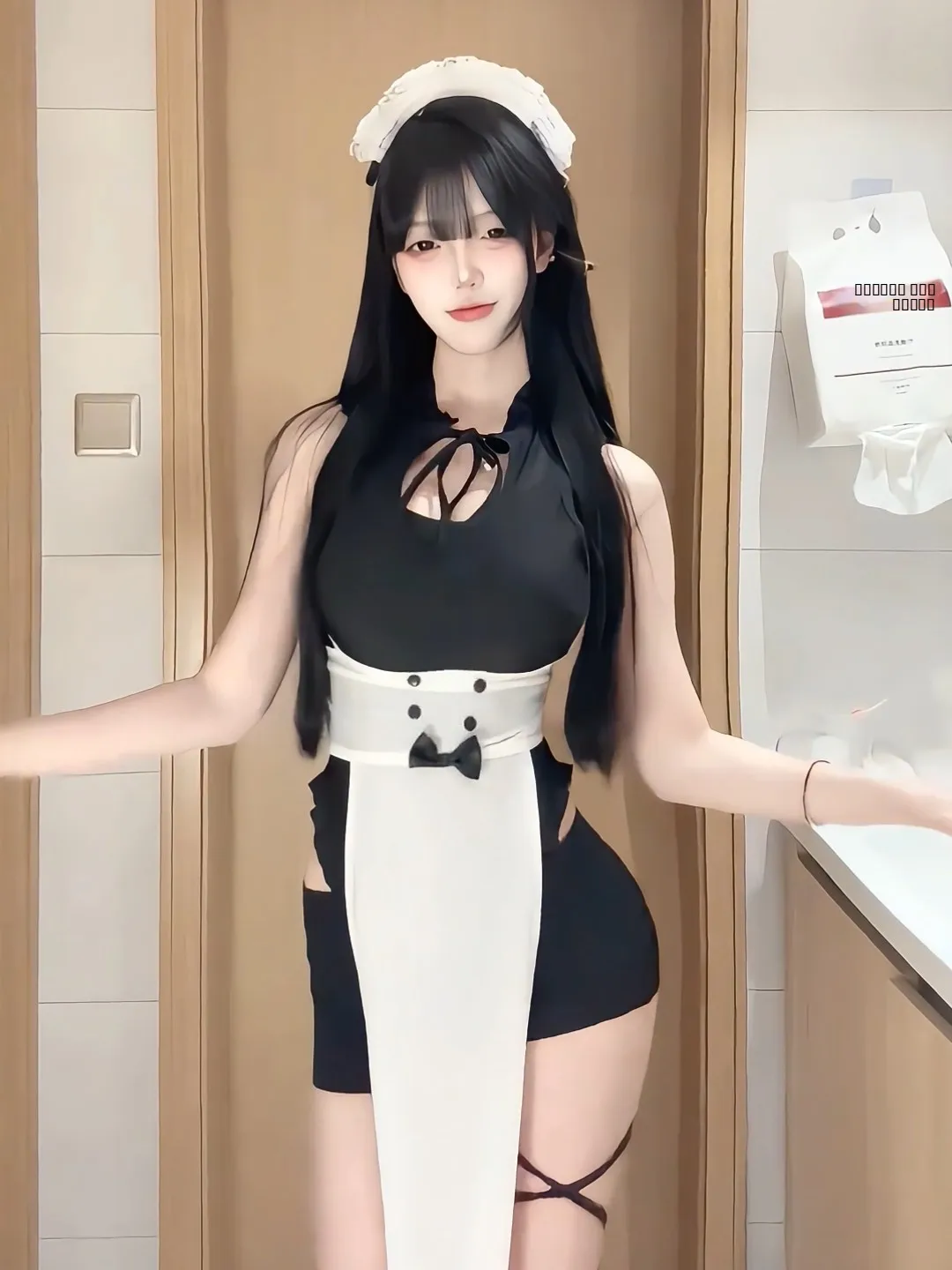 Sexy Maid Roleplay Onesie orts Bla And White Pure Desire Sle Bar Nightclub Fem Waitr orm Summer Faion Set