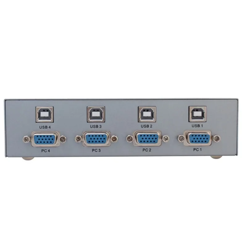 DTECH Factory price 3840*2160 ODM 4 Port 1 output Dual Monitor KVM switch