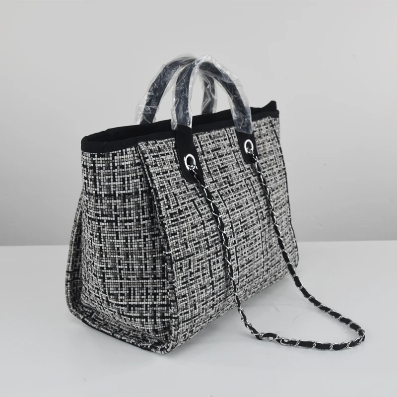 Women'sHandbags 2023 Trend Women Designer Shoulder Chain Bags Beach Canvas Tote Bag Luxury Woman