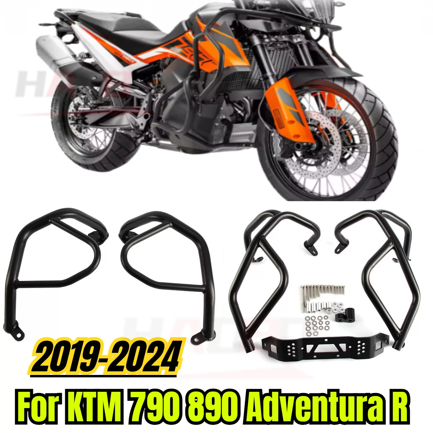 Motorcycle Bumper Frame Crash Bar Engine Guard Side Tank Protector For KTM 790 890 Adventura R 790ADV 890ADV R 2019-2024