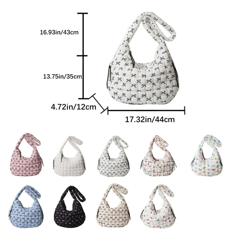 Women Large Capacity Clouds Bag Trend Puffer Crossbody Bag Quilted Shoulder Bag Dropship