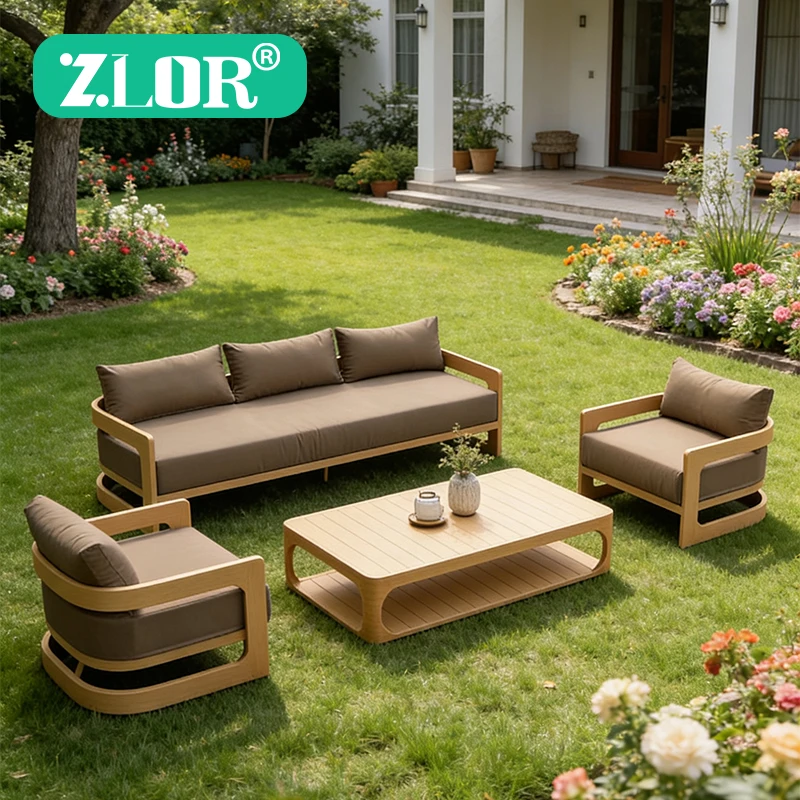 Outdoor Furniture Durable - Modern Aluminum Outdoor Sofa Set with