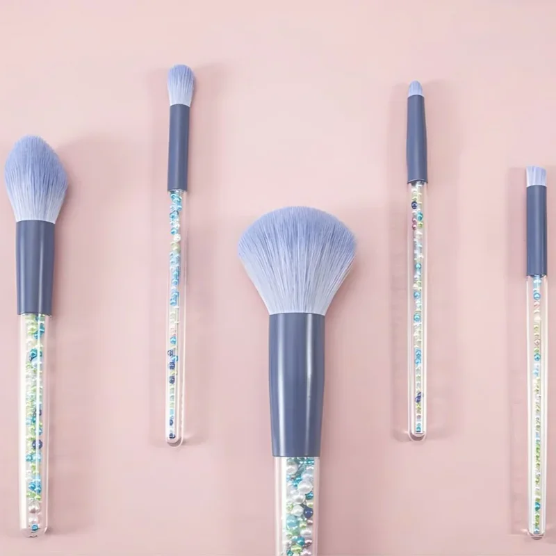 5 قطعة فرش ماكياج لون الحلوى مسحوق أحمر الخدود فرش كريم الأساس أدوات تجميل عينيه مزج اكسسوارات التجميل