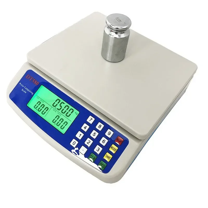 30KG/1G Wide Range Food Weighing Scale Vegetable Fruit Grocery Fish Meat Digital Display Scales Multiple Units scales business