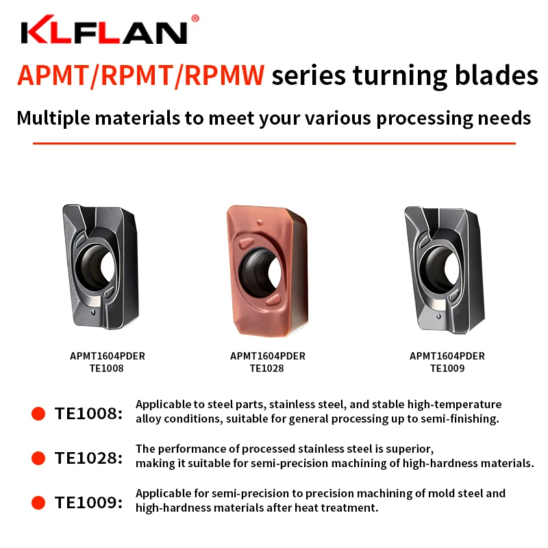 BASSETT　RPMT10T3  RPMT1204 RPMW1204 RPMW1003 APMT1604 APMT1135  High-Hardness Milling Inserts Cemented Carbide CNC Mold Insert