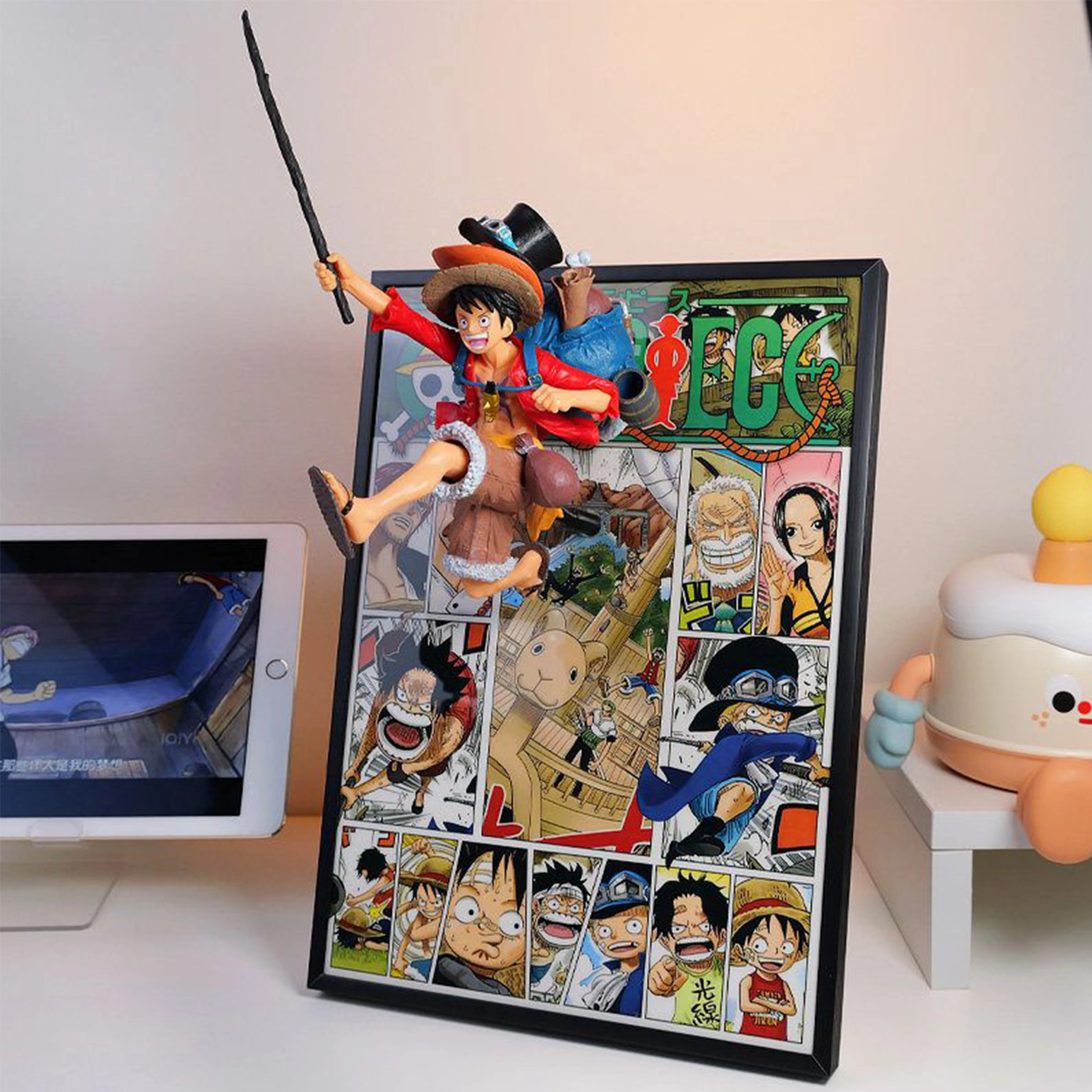 

Аниме-постер «One Piece», настенная ретро-картина, постеры с Луффи, Эйсом, Сабо, декоративная живопись, коллекционная фигурка, модель, игрушка, подарок