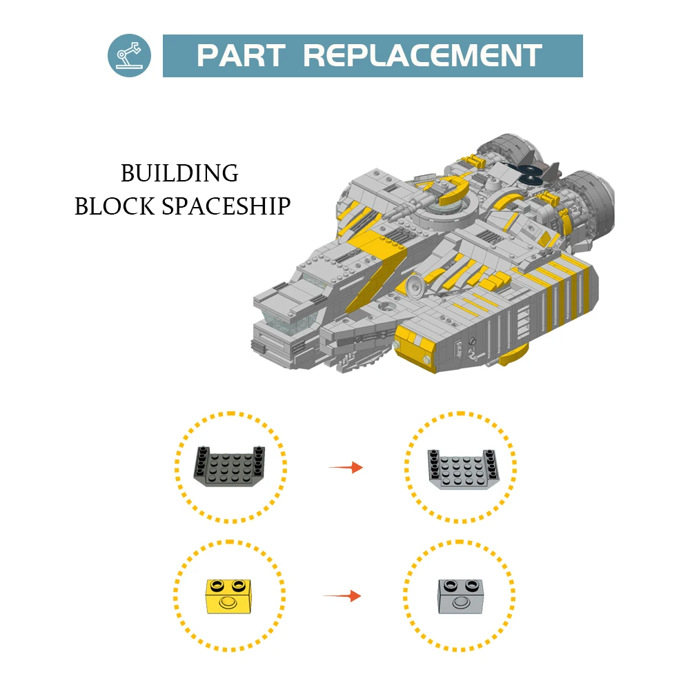 Rebel Army GR-75 Transport Spaceship Building Blocks XS - Stock Light Freighter Space Wars Airship Bricks Battle Ship Toys Child