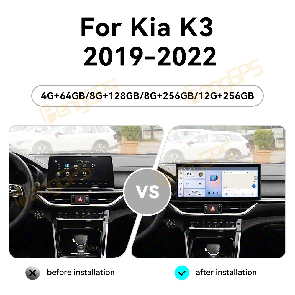 15.8 Inch Android 15 CarPlay Car Radio For Kia K3 2019-2022 Touch Screen Multimedia Player GPS Navigation Head Unit DSP Auto