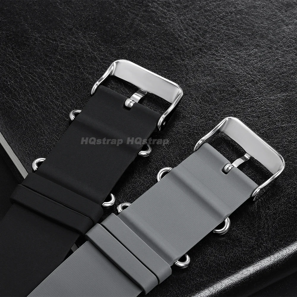 18mm 20mm 22mm Soft Silicone Watchband Waterproof Universal Bracelet One Piece High Tensile Rubber Strap for men women Wristband