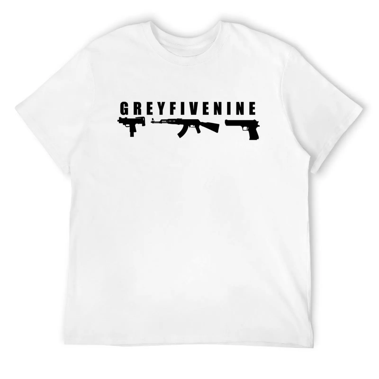 Grey five nine guns logo T-Shirt blacks luxury clothing labubu t shirts for men cotton