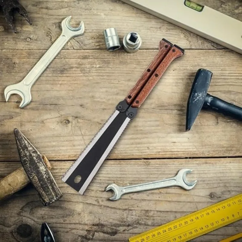 LLCS-Hand Saw Double-Sided Pull Folding Saw Portable Hand Saw Is Suitable For Hard/Camping Saw,With SK5 Blade And Safety Lock