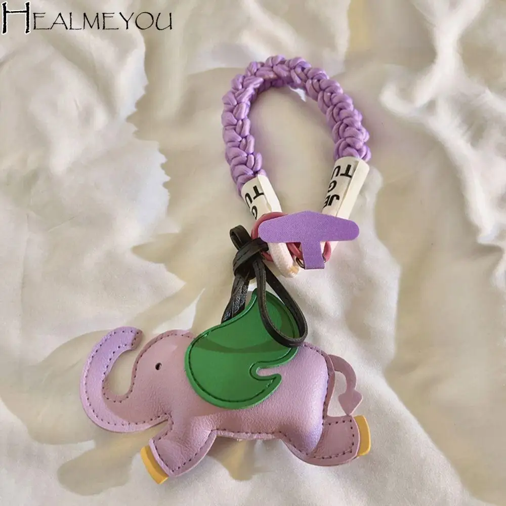 

Lovely PU Leather Elephant Keychain Animal Pendant Animal Bag Charm Cartoon Flying Wings Keyring Accessories Car Accessories