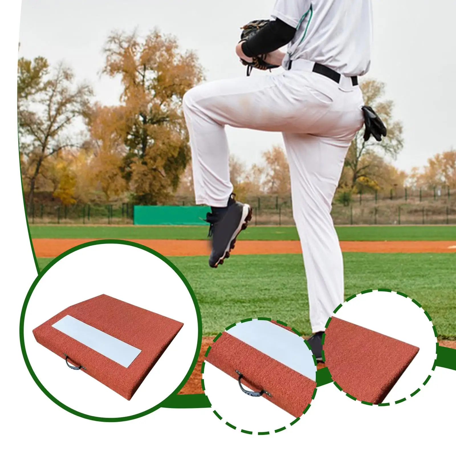 baseball-pitching-training-mound-for-pitcher-practice-portable-softball-trainer-with-handle-durable-wooden