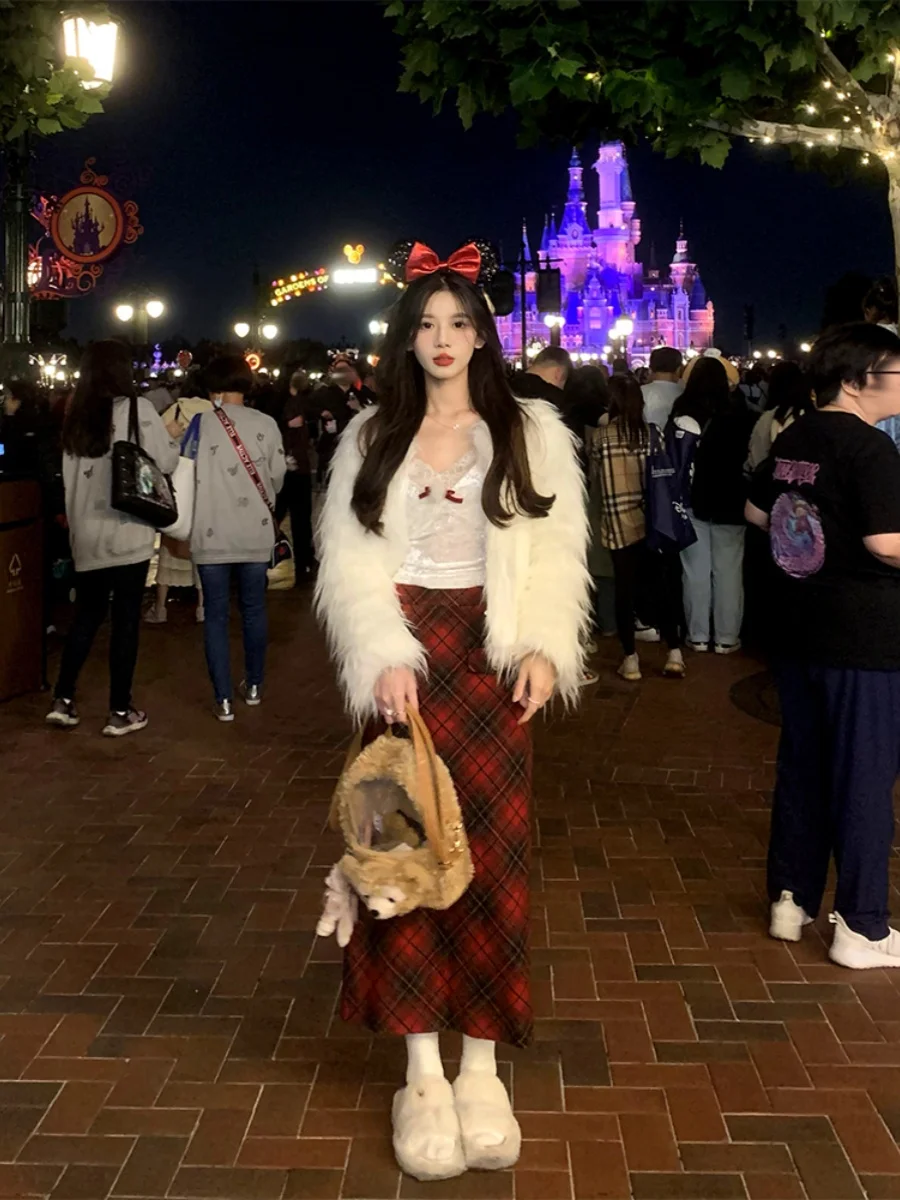 

Kett Favorite клетчатая юбка-миди трапециевидной формы, женская утягивающая универсальная осенне-зимняя юбка средней длины Fre Sle ort...