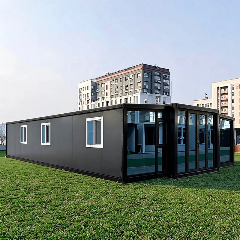 Expandable Container House Sandwich Panel 20ft Double Wing Waterproof Foldable Unit for Construction Site Temporary Housing
