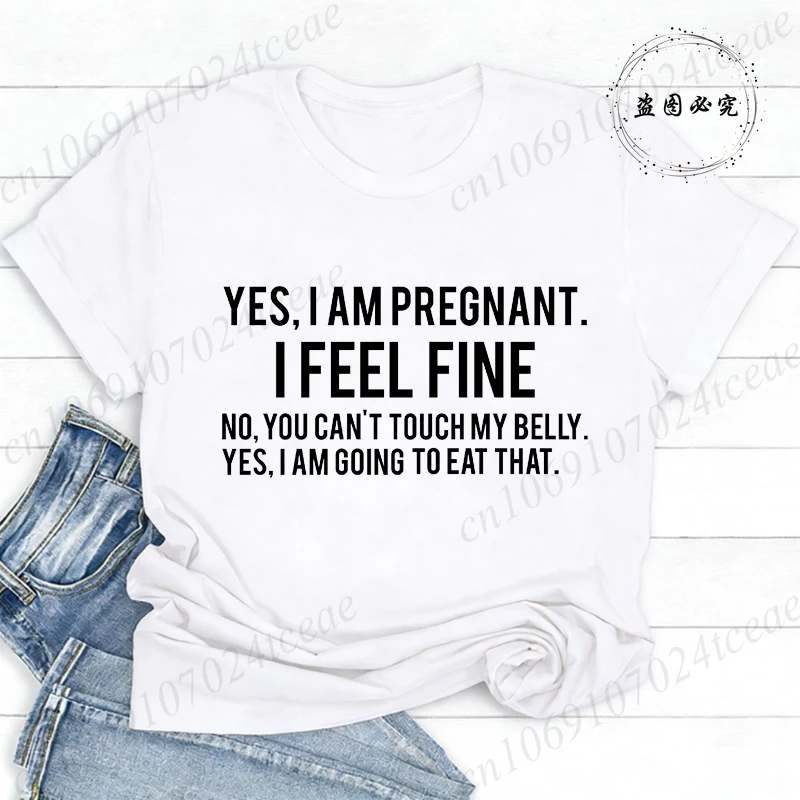 Funny Pregnancy Shirt New Mom T-Shirt Casual O Neck Short Sleeve Pregnancy Announcement Graphic Streetwear Tops Mom To Be Gift