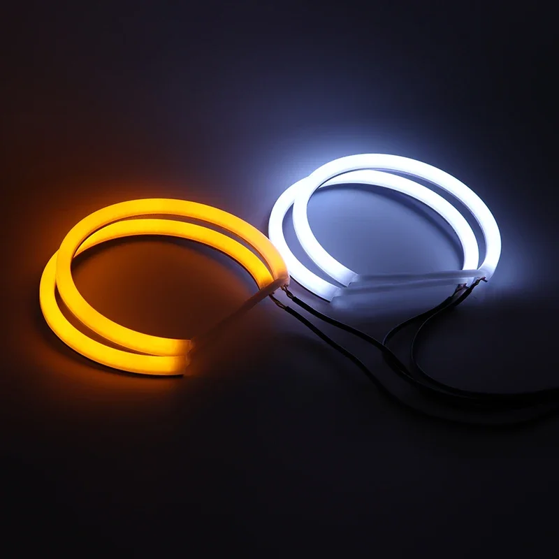 Kit d'yeux d'ange LED, Halo DRL, blanc, jaune et blanc, en coton, pour BMW série 5 E39 525i 528i 530i 540i