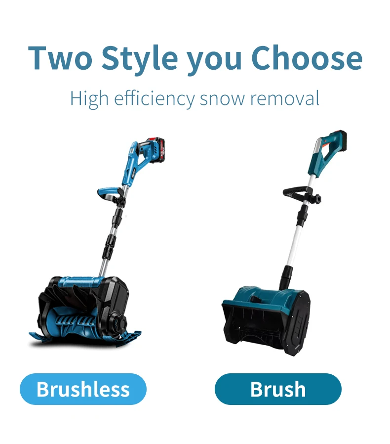 Electric Cordless Hand Push Snow Blower Cordless Snow Shovel Wireless Foldable Snow Blower Snow Cleaning Machine Snow Remover