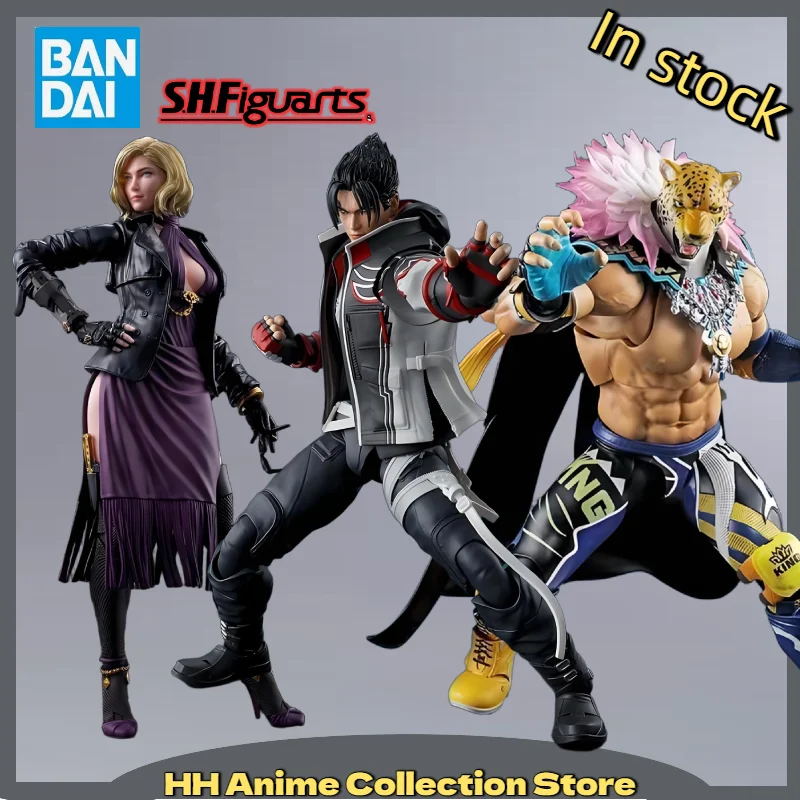 

Оригинальная коробка Bandai SHF TEKKEN 8: Фигурки Казуи Мисимы и Джин Казамы, готовый набор для сборки, аниме-фигурки, полноподвижные игрушки, подарки для детей