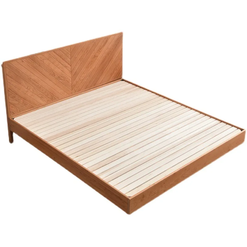 

Nordic, all solid wood, floating bed, Japanese, retro, log, simple, tatami