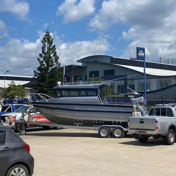 Poseidon 24ft 7.5m Aluminum High Speed Outboard Sport Yacht Fishing Boat with Big Cabin 35-40 Knots 6-8 Passengers