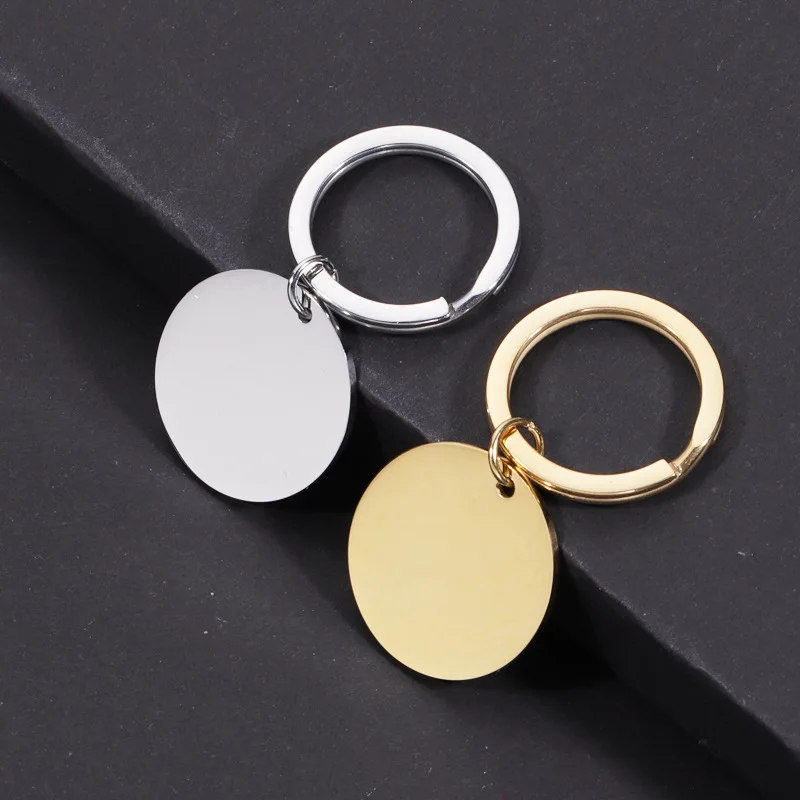 

3Pcs/Lot Mirror Polished Stainless Steel 25mm Round Disc Blank Keychain For DIY Women's Men's Fashion Jewelry Accessories