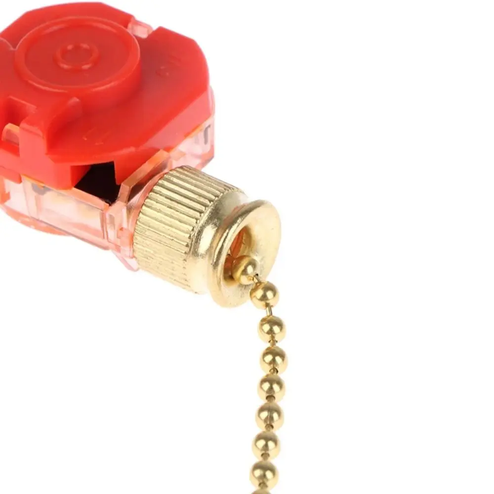 3 Speed Control Ceiling Fan Switch Comfortable 8cm Chain Fan Switch Universal Easy Installation Ceiling Fan Pull Chain
