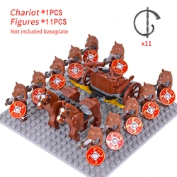 MOC Medieval Rome Chariot Signifer Castle Figures Roman Soldiers War Horse Military Building Blocks Bricks Toy for kid XMAS gift